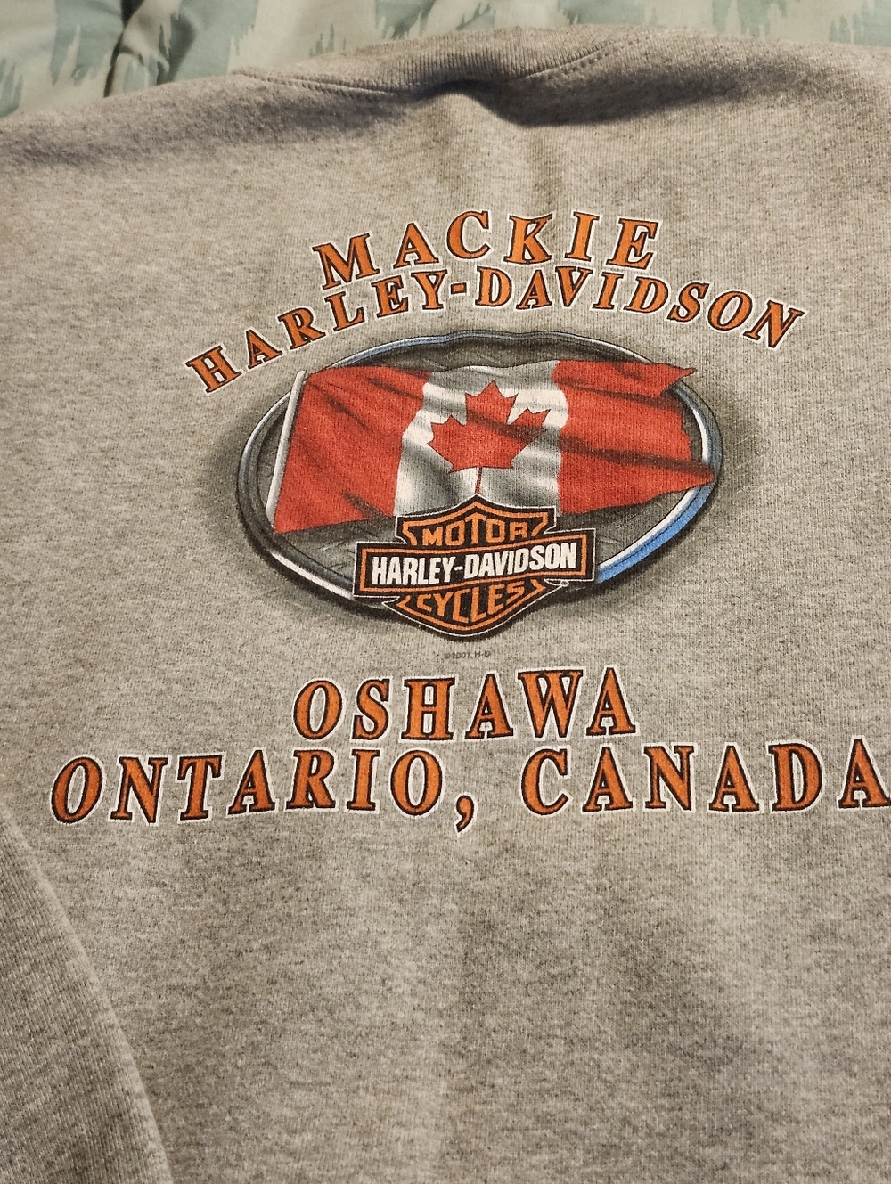 HARLEY DAVIDSON Mackie Oshawa Ontario Canada Crewneck Sweatshirt Men's Size L - Picture 9 of 9